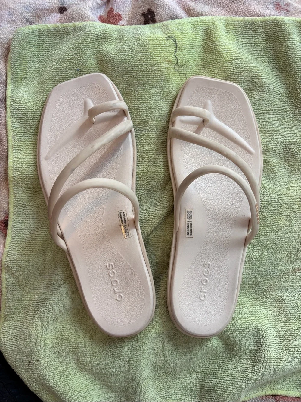 CROCS Women's Neutral Beige Strappy Sandals